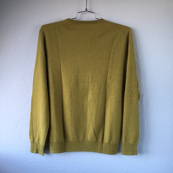 J. Crew 100% Italian Cashmere V Neck Sweater Lime - Picture 6 of 8